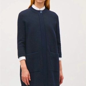 COS Navy Textured Cardigan (Size S)